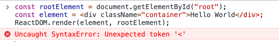 jsx is not a valid js